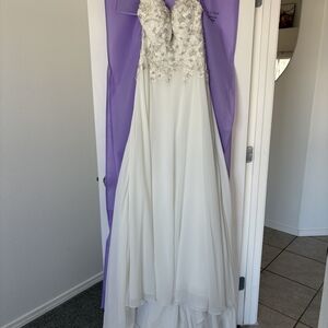 Maggie Sottero Ivory Beaded Lace A-Line Wedding Gown